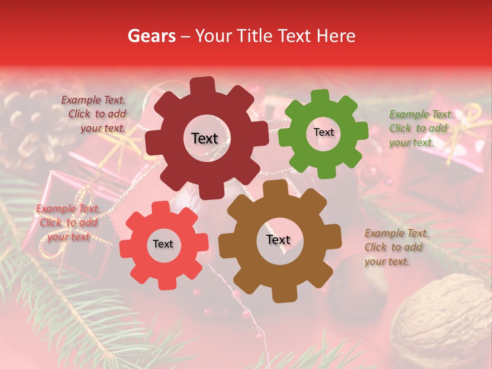 Decoration Tap Christmastide PowerPoint Template