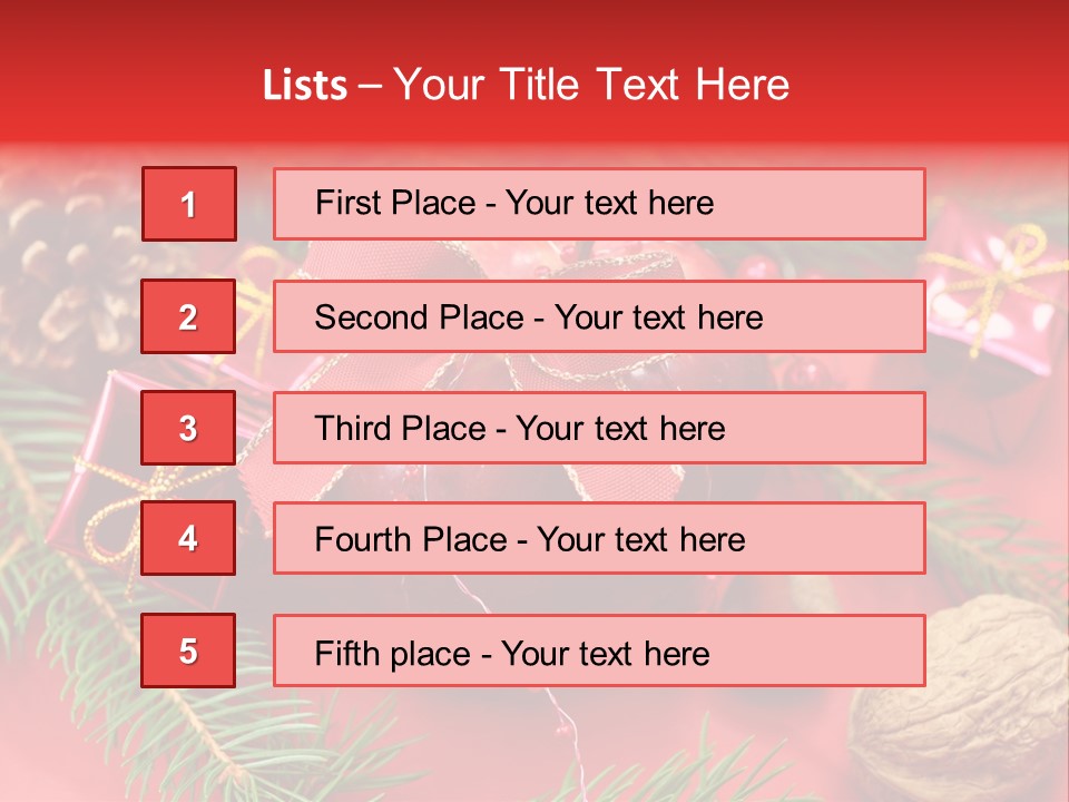 Decoration Tap Christmastide PowerPoint Template