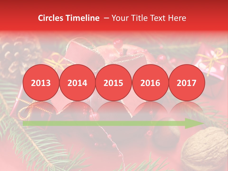 Decoration Tap Christmastide PowerPoint Template