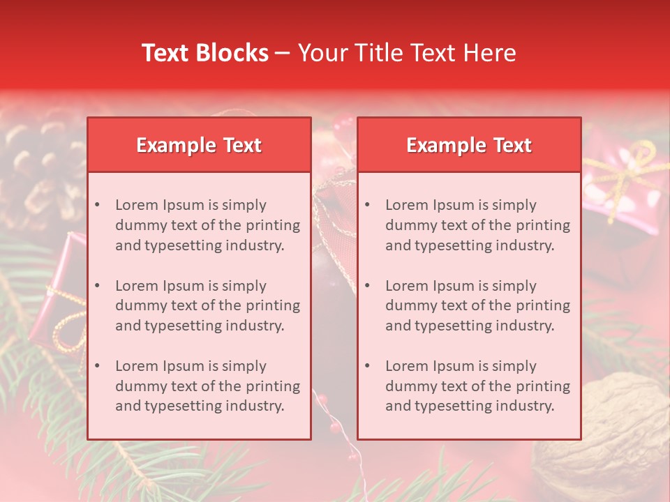 Decoration Tap Christmastide PowerPoint Template