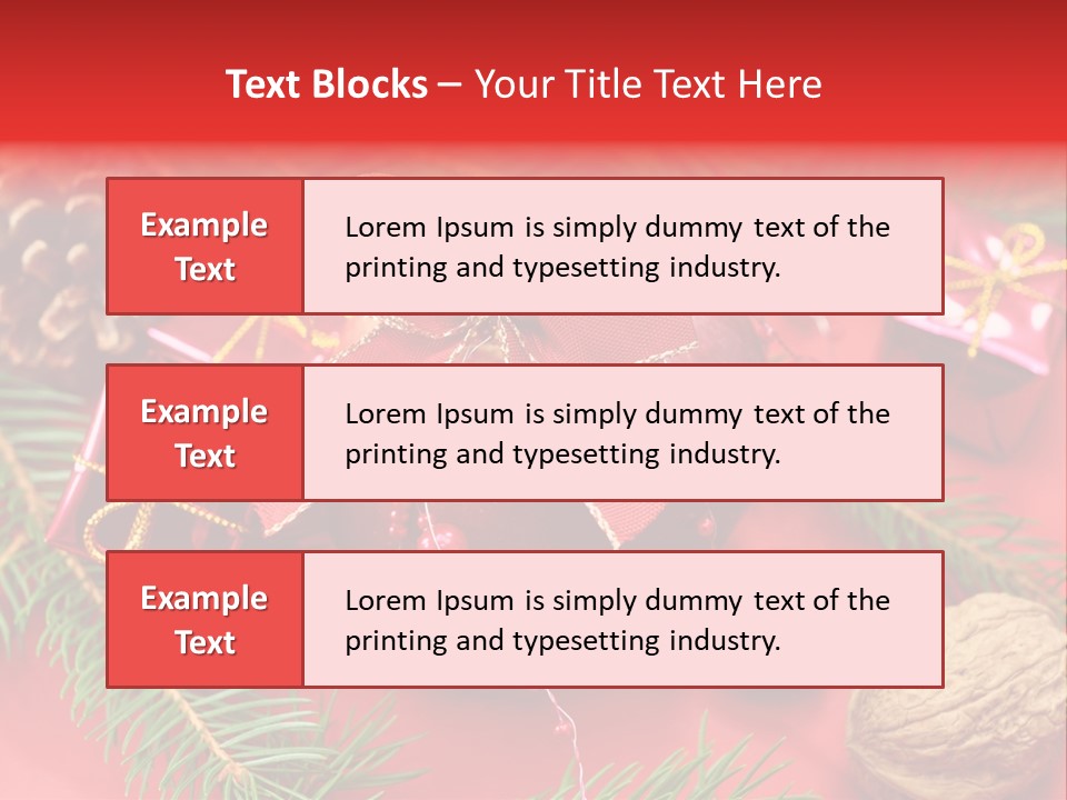 Decoration Tap Christmastide PowerPoint Template