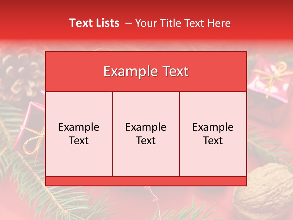 Decoration Tap Christmastide PowerPoint Template