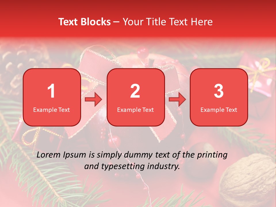 Decoration Tap Christmastide PowerPoint Template
