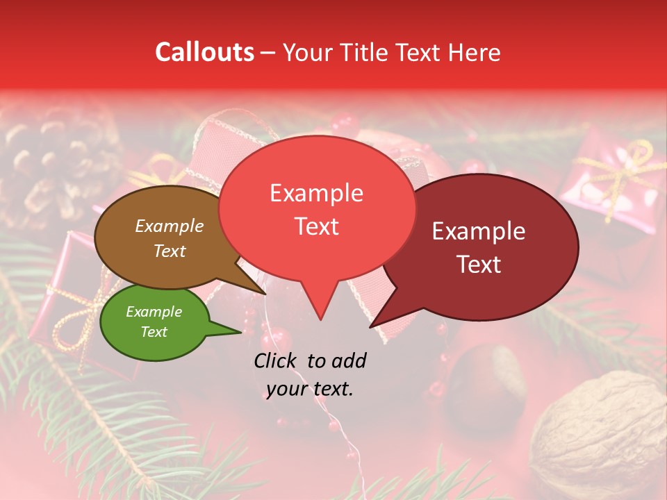 Decoration Tap Christmastide PowerPoint Template
