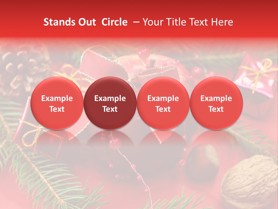 Decoration Tap Christmastide PowerPoint Template