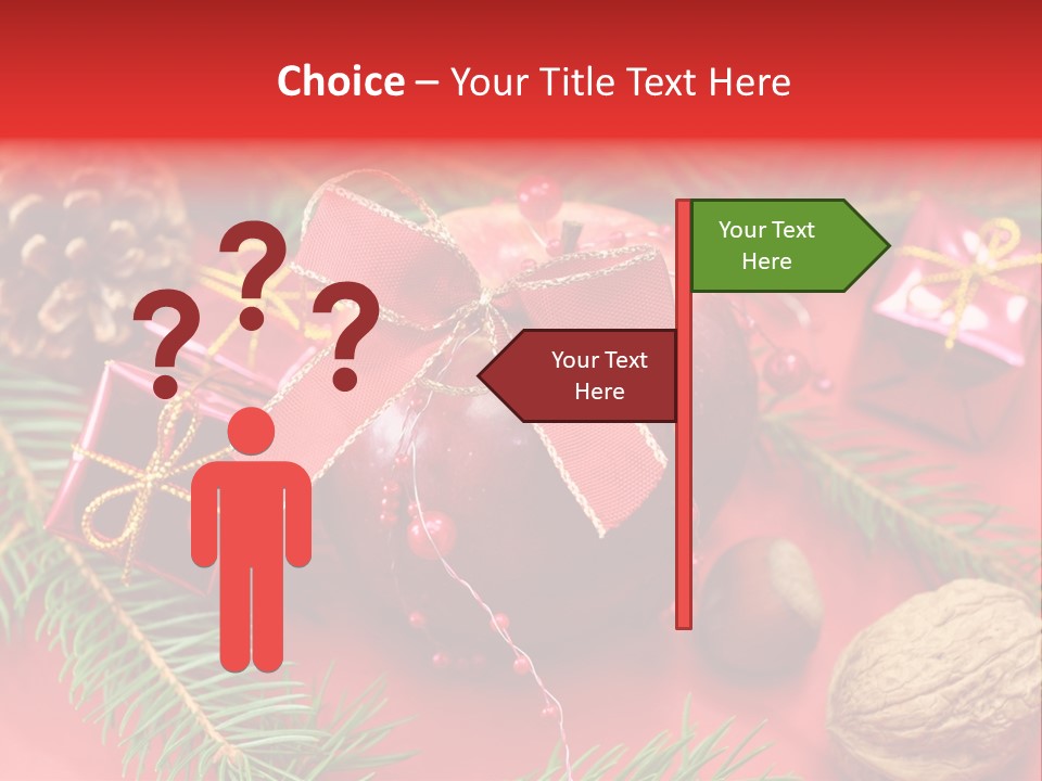 Decoration Tap Christmastide PowerPoint Template