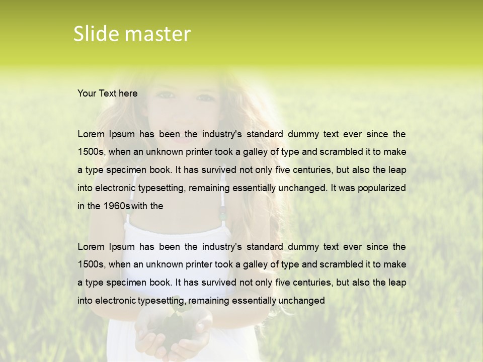 Pretty Grass Beautiful PowerPoint Template