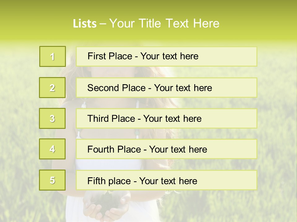 Pretty Grass Beautiful PowerPoint Template