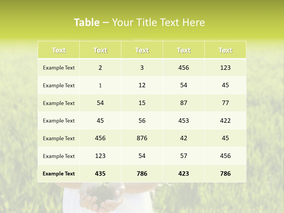 Pretty Grass Beautiful PowerPoint Template