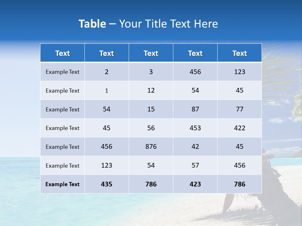 Polynesia Thailand Recreation PowerPoint Template