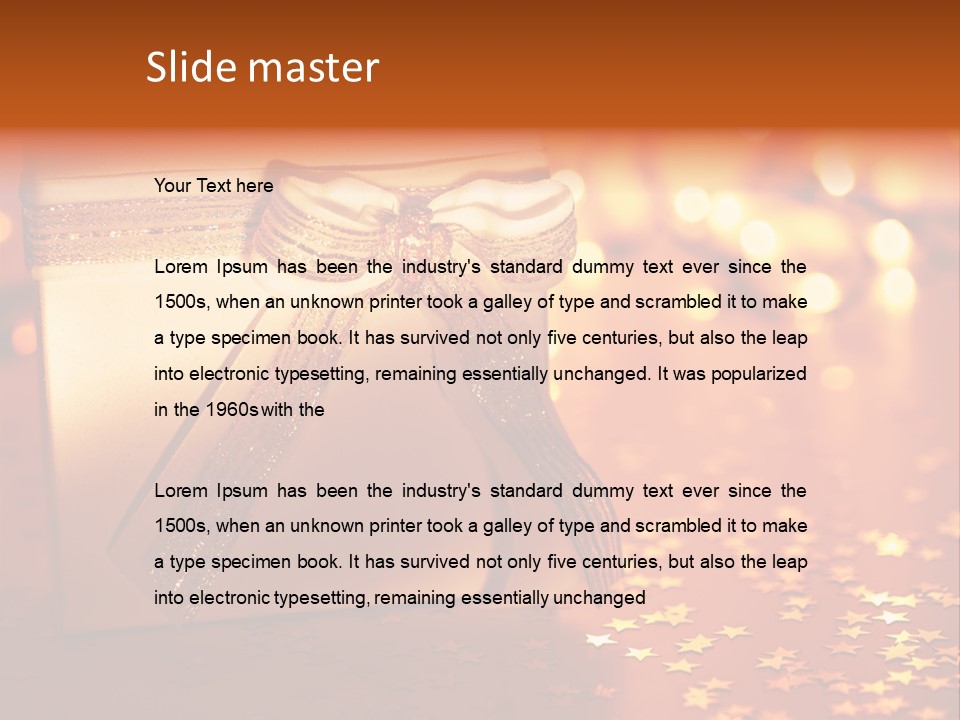 Ribbon Greeting Background PowerPoint Template