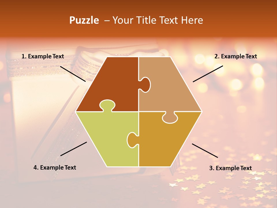 Ribbon Greeting Background PowerPoint Template