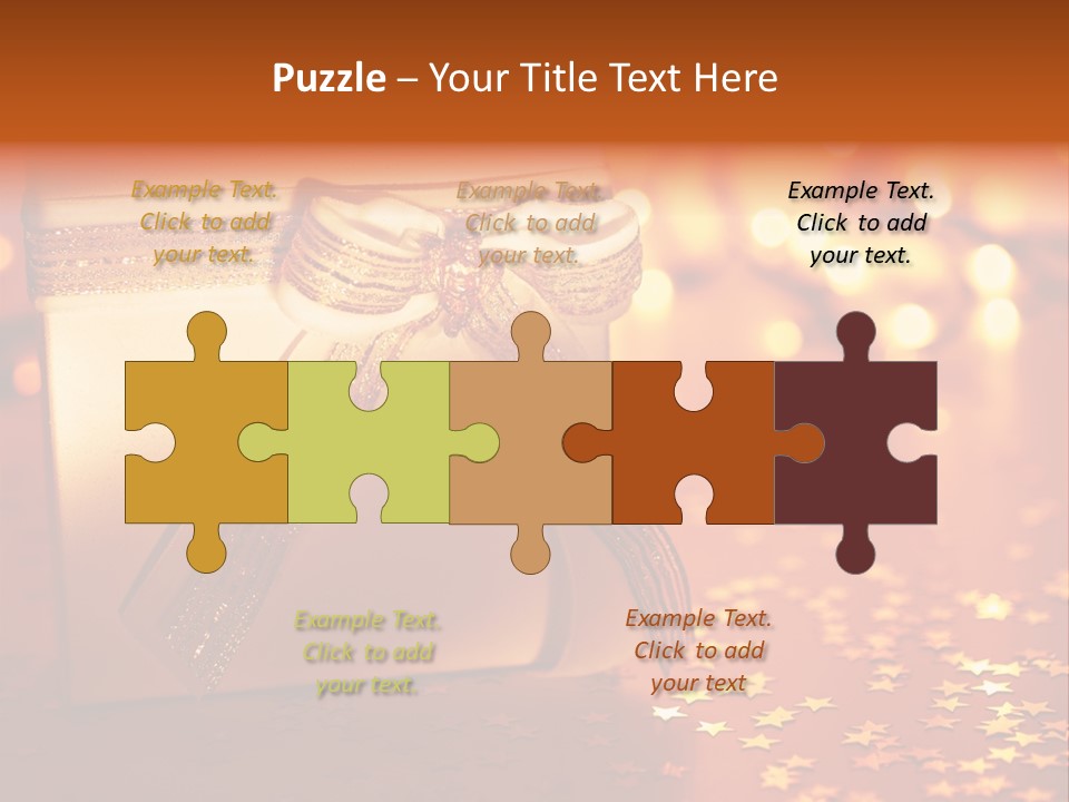 Ribbon Greeting Background PowerPoint Template