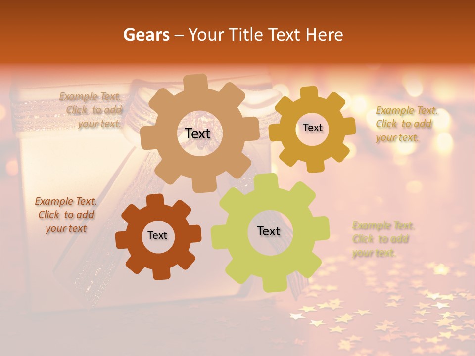 Ribbon Greeting Background PowerPoint Template