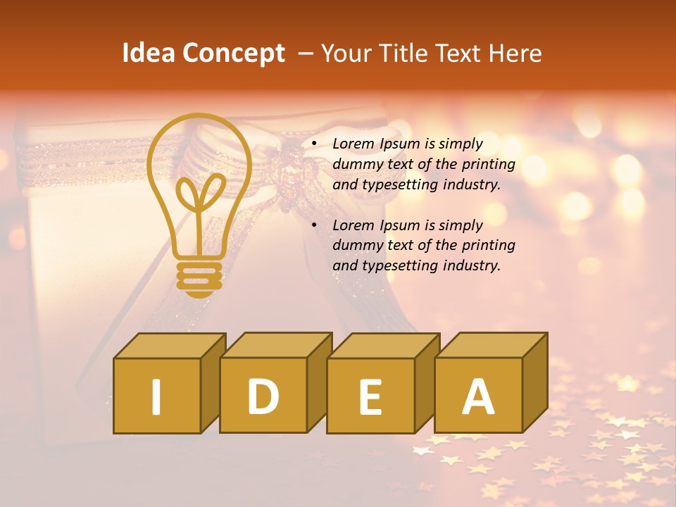 Ribbon Greeting Background PowerPoint Template