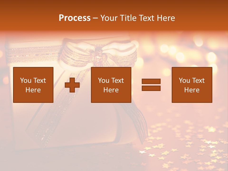 Ribbon Greeting Background PowerPoint Template