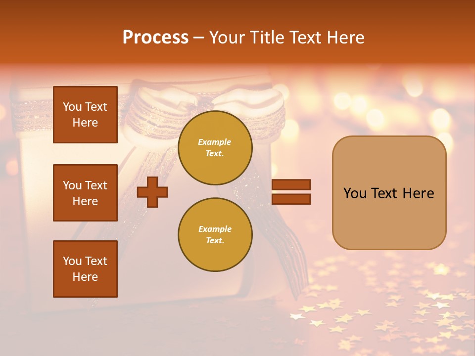 Ribbon Greeting Background PowerPoint Template