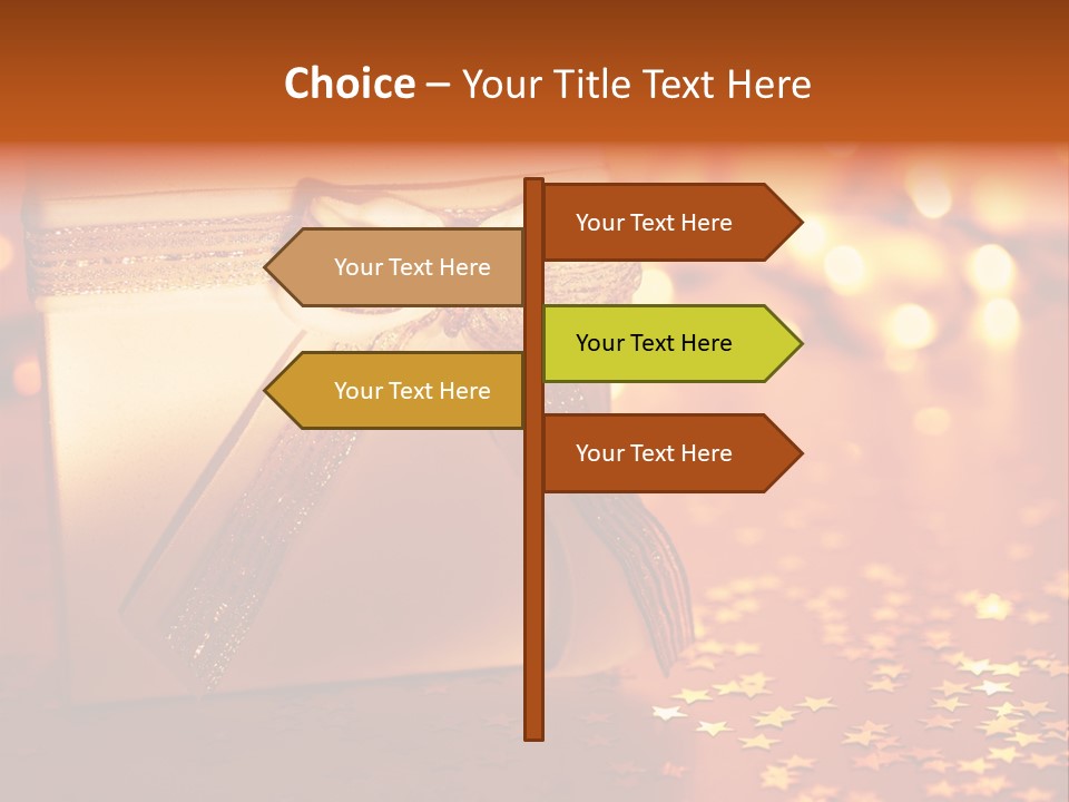 Ribbon Greeting Background PowerPoint Template