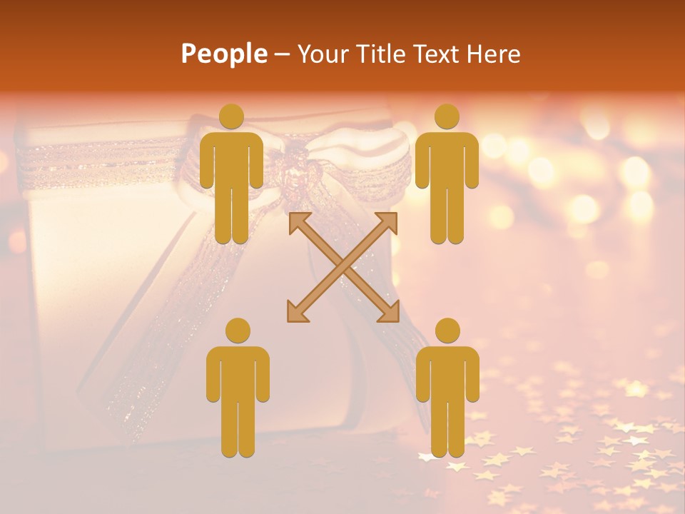 Ribbon Greeting Background PowerPoint Template