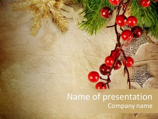 Decorative Colour Bauble PowerPoint Template