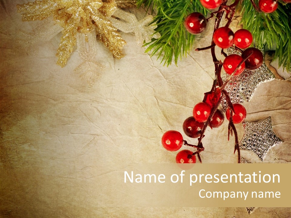 Decorative Colour Bauble PowerPoint Template