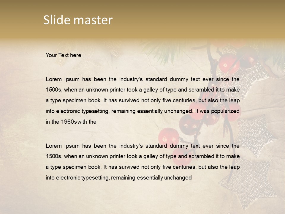 Decorative Colour Bauble PowerPoint Template