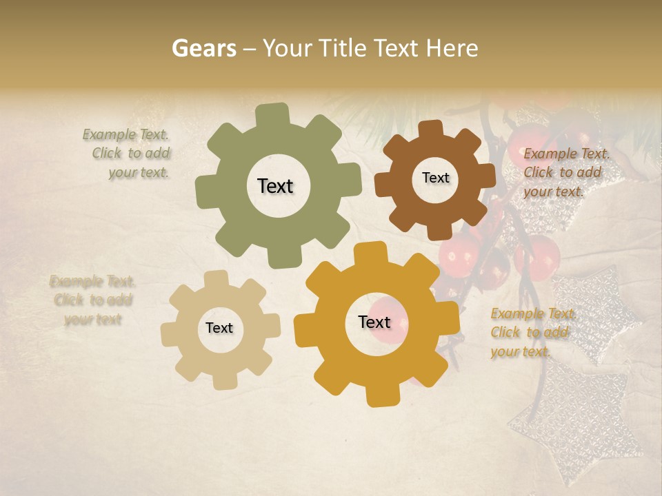 Decorative Colour Bauble PowerPoint Template