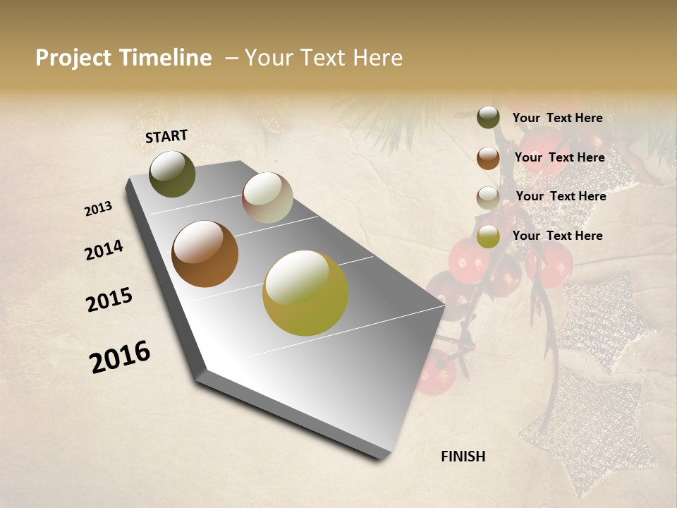 Decorative Colour Bauble PowerPoint Template