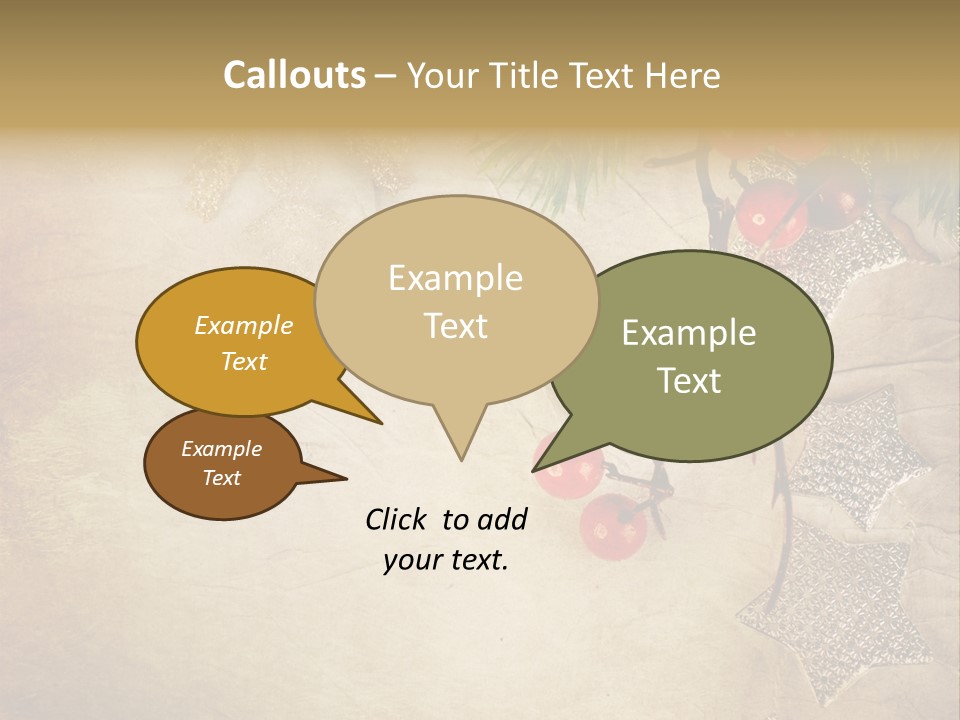 Decorative Colour Bauble PowerPoint Template