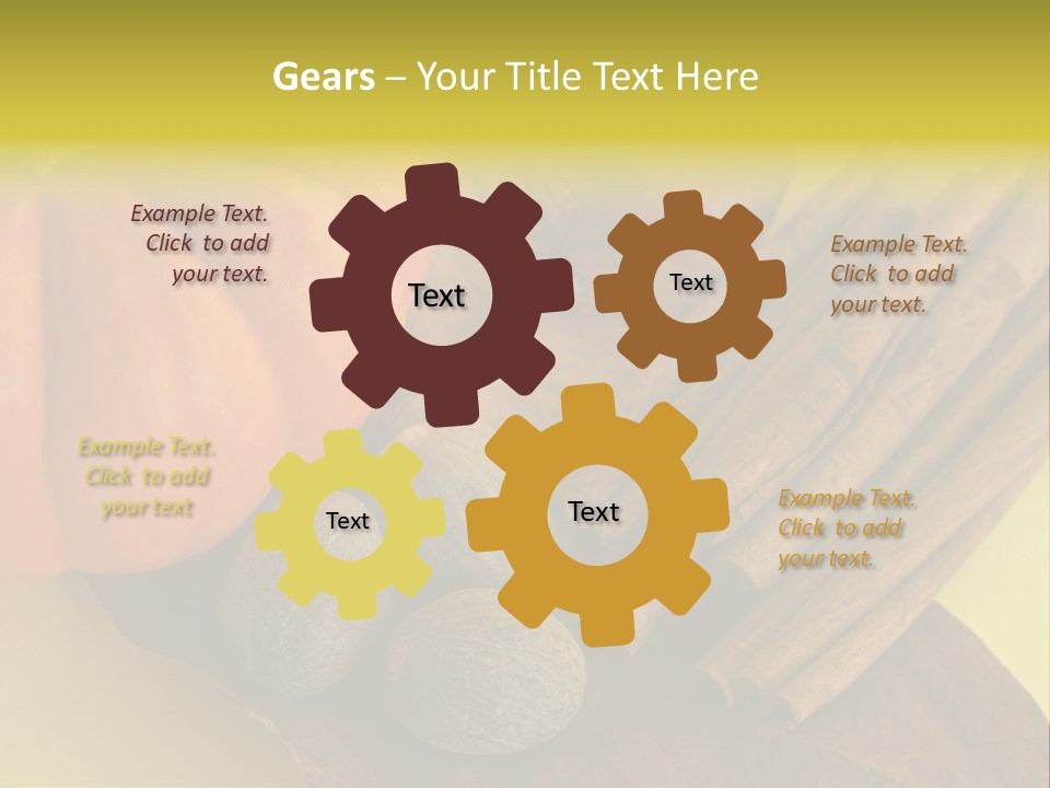 Autumn Cinnamon Autumn Leaf PowerPoint Template