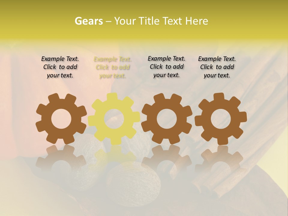 Autumn Cinnamon Autumn Leaf PowerPoint Template