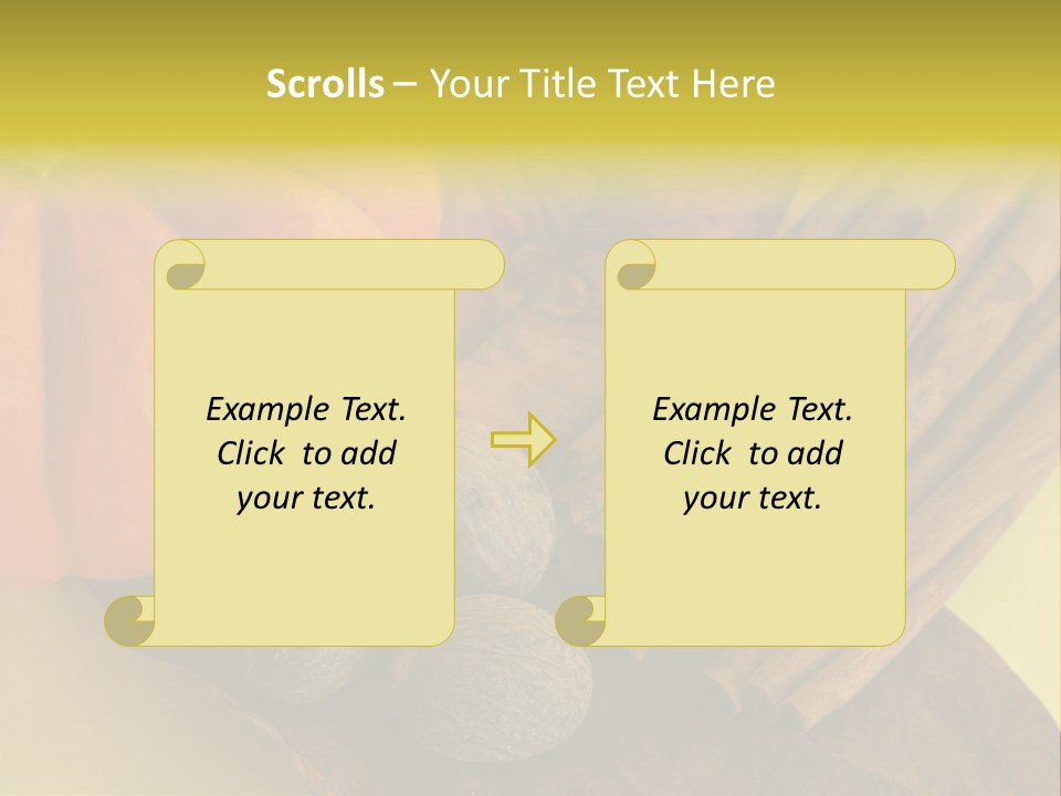 Autumn Cinnamon Autumn Leaf PowerPoint Template