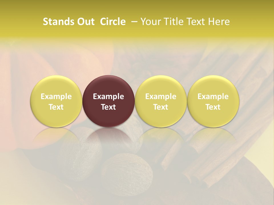 Autumn Cinnamon Autumn Leaf PowerPoint Template