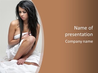 Pose Beauty Young PowerPoint Template