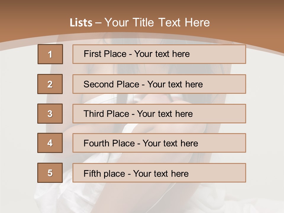 Pose Beauty Young PowerPoint Template