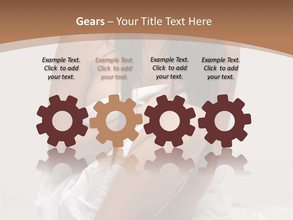 Pose Beauty Young PowerPoint Template