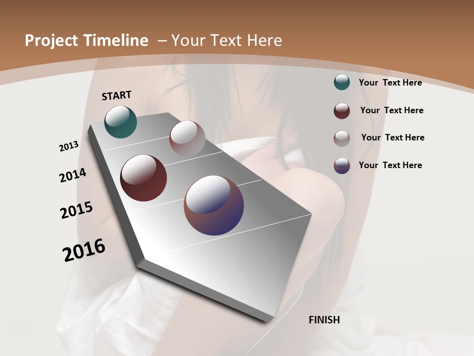 Pose Beauty Young PowerPoint Template