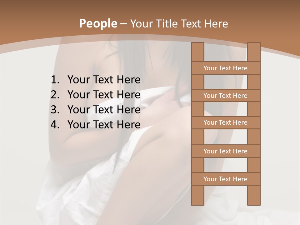 Pose Beauty Young PowerPoint Template