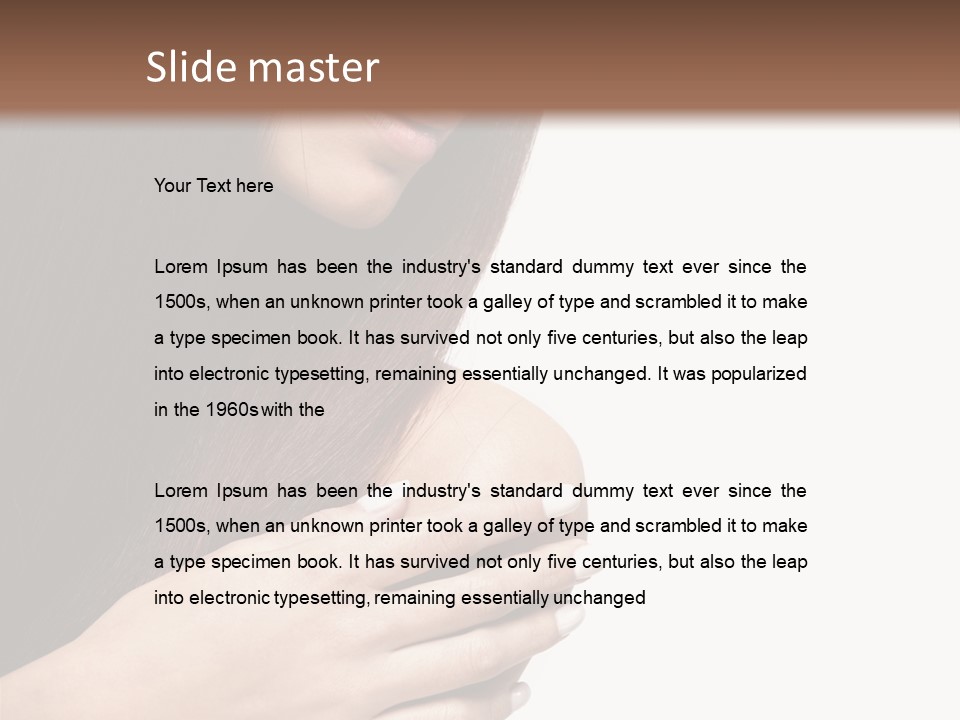 Female Young Health Care PowerPoint Template