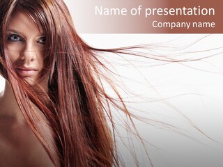 Woman Model Hairstyle PowerPoint Template