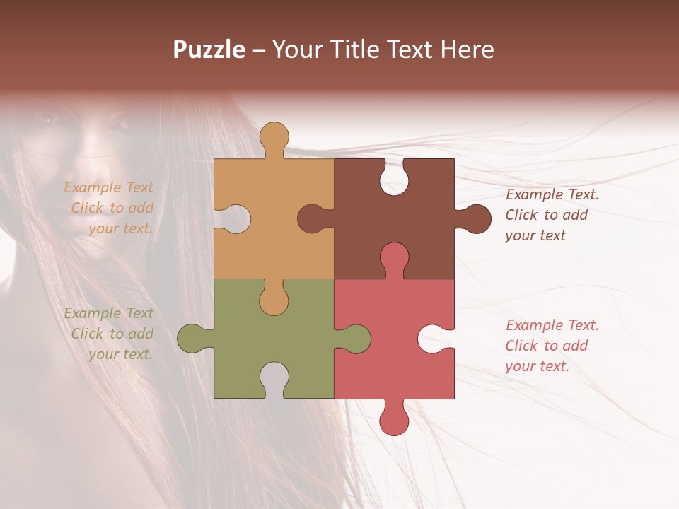 Woman Model Hairstyle PowerPoint Template