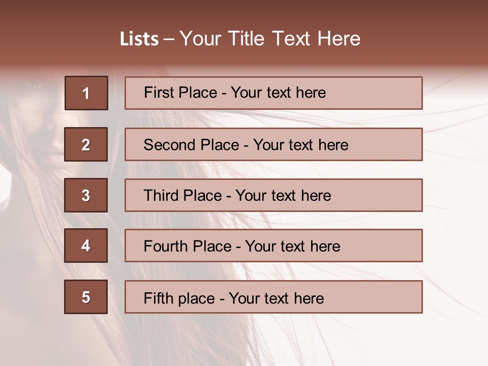 Woman Model Hairstyle PowerPoint Template