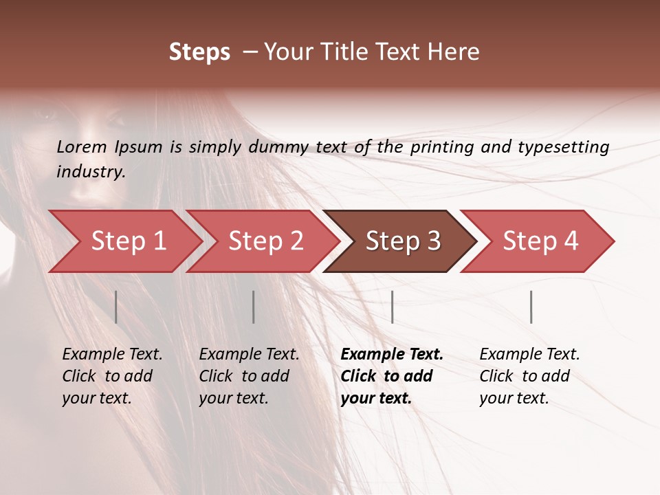 Woman Model Hairstyle PowerPoint Template