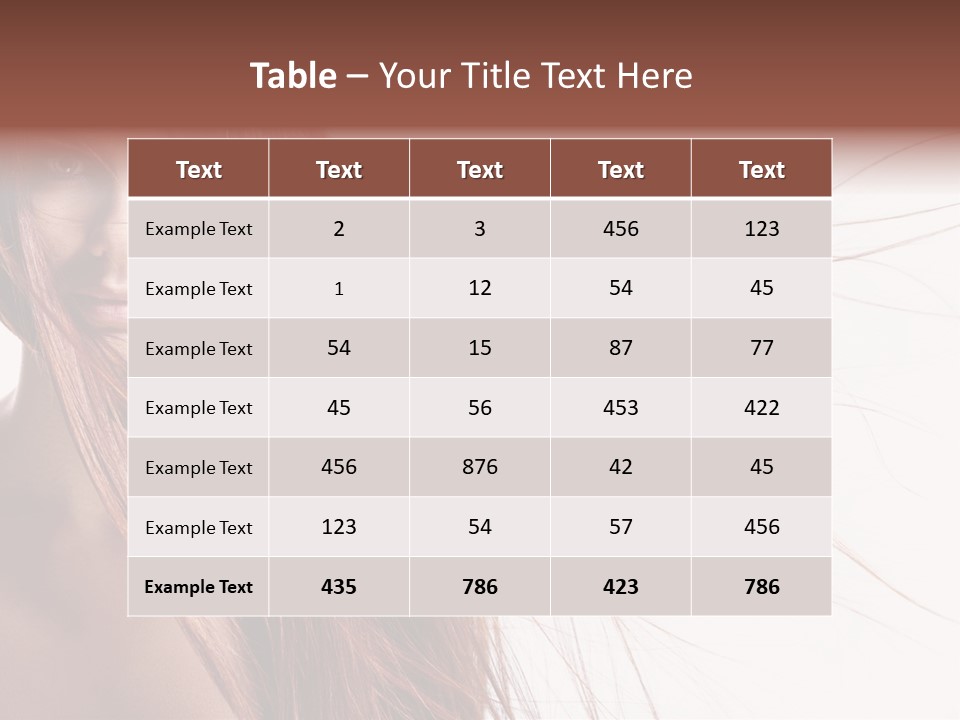 Woman Model Hairstyle PowerPoint Template