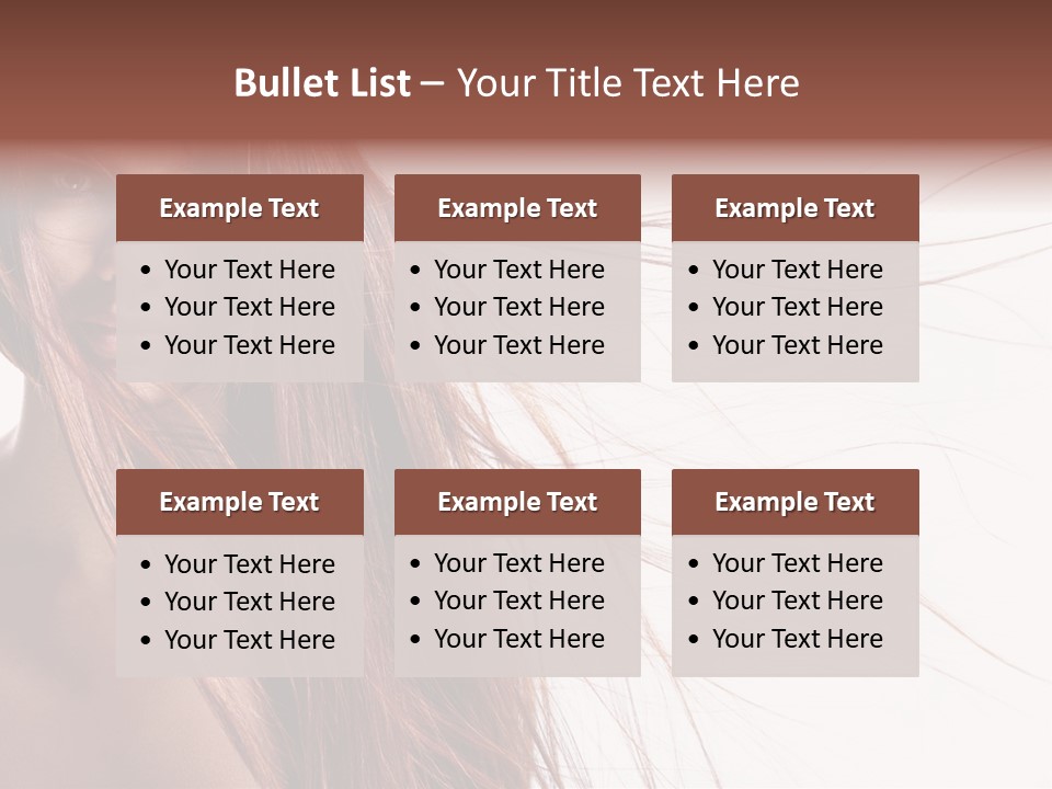 Woman Model Hairstyle PowerPoint Template