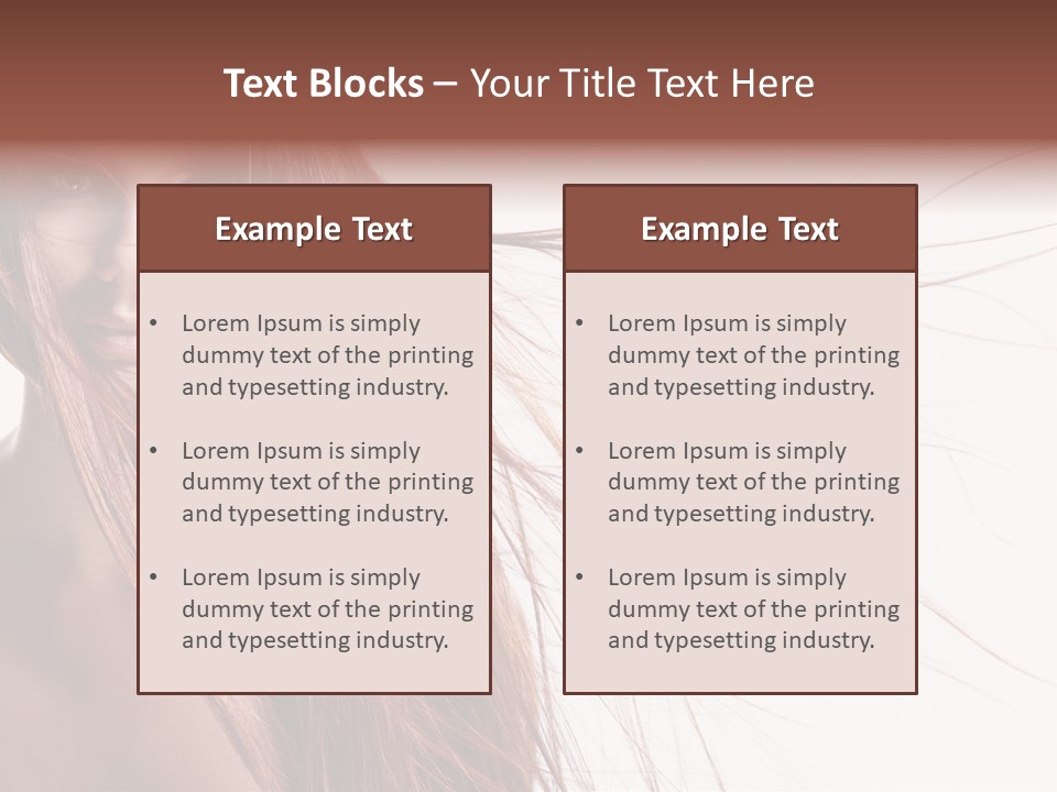 Woman Model Hairstyle PowerPoint Template