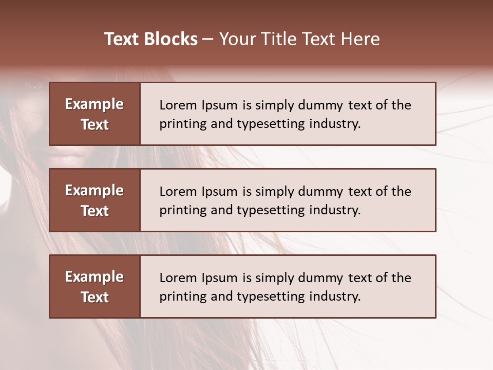 Woman Model Hairstyle PowerPoint Template