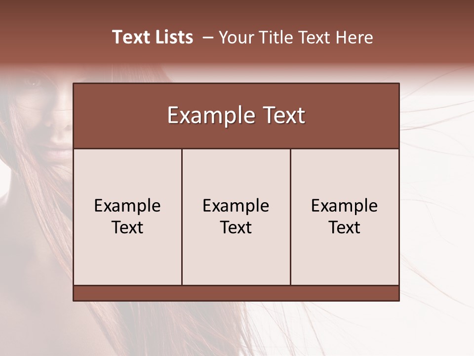 Woman Model Hairstyle PowerPoint Template