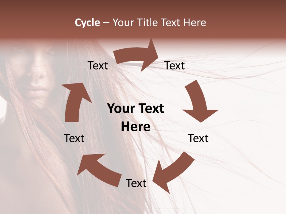 Woman Model Hairstyle PowerPoint Template