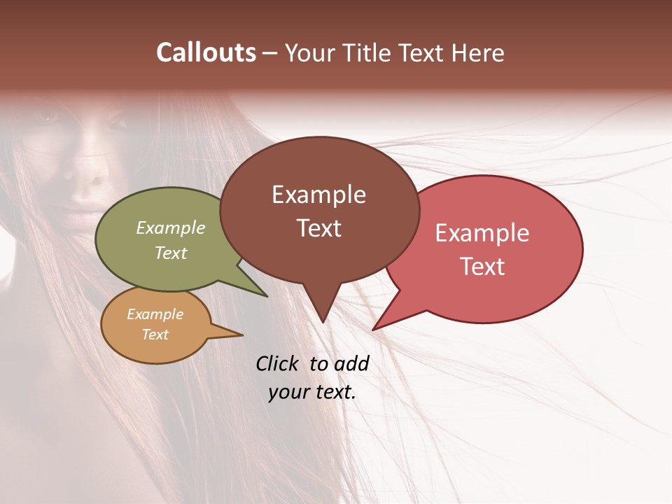 Woman Model Hairstyle PowerPoint Template